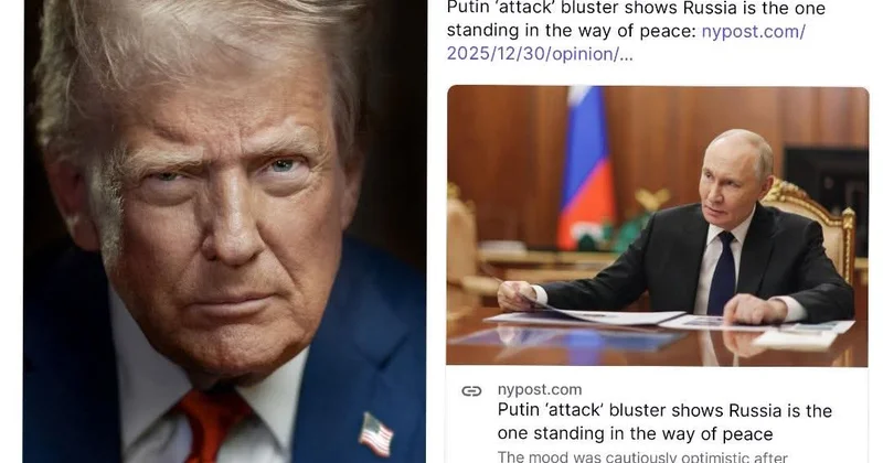 Tramp Putini açıq ittiham edən yazını paylaşdı