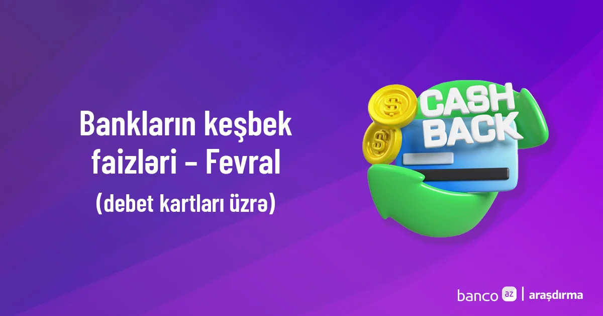 Bankların keşbek faizləri Fevral 2025