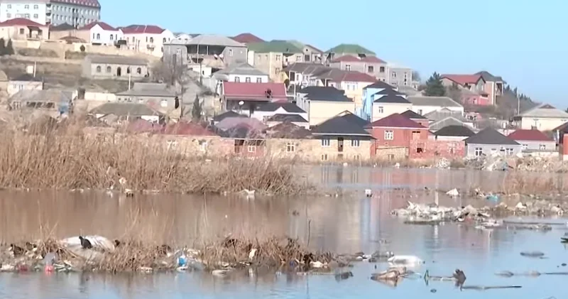 Masazırda bataqlıq yaranıb FOTO