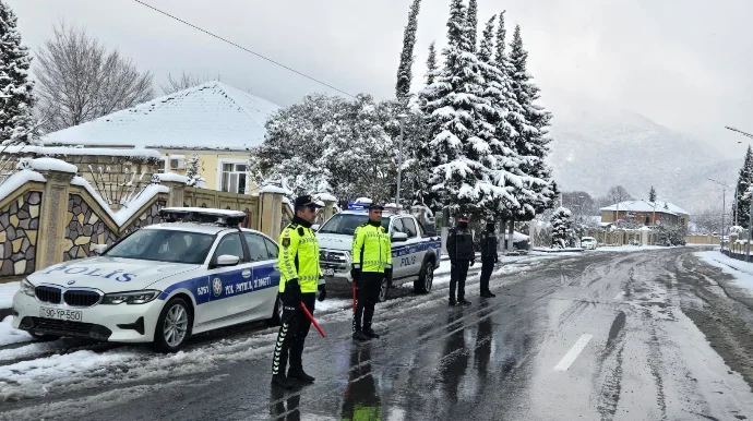 Polis əməkdaşları gücləndirilmiş iş rejimində çalışır FOTO