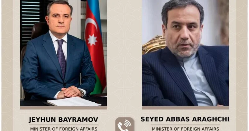Ceyhun Bayramov İranın xarici işlər naziri ilə DANIŞDI