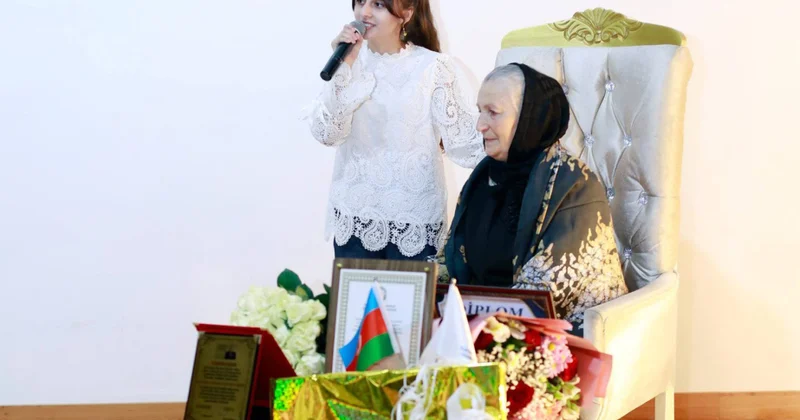 Şəkidə şəhid anası, Əməkdar müəllim Dursun Cavadovanın 70 illiyi qeyd olunub