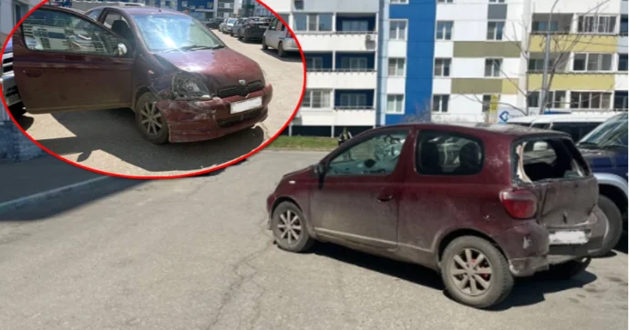 Başqasının sığortasız maşınını sərxoş halda sürən qadın sürücü 4 avtomobili əzdi VİDEO
