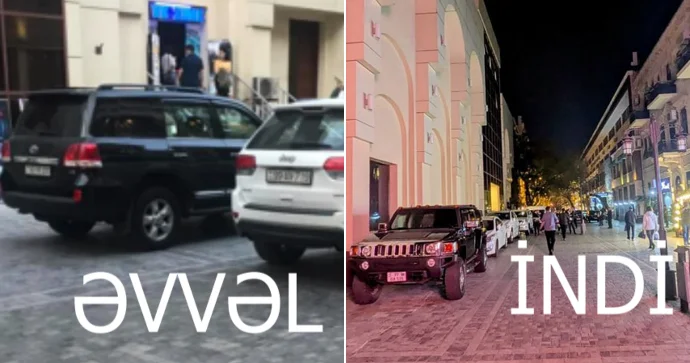 Rus Dram Teatrının qarşısı yenə parkinqə çevrildi FOTO