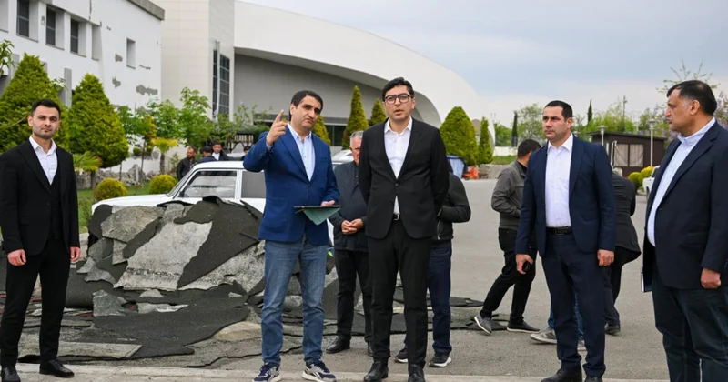 III MDB Oyunlarında açılış və bağlanış mərasiminin keçiriləcəyi arenada tikinti işləri davam edir