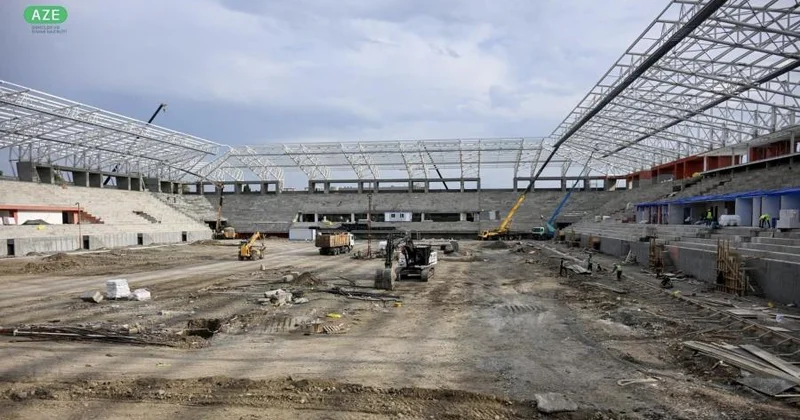 Gəncə stadionunda son durum Şəkil