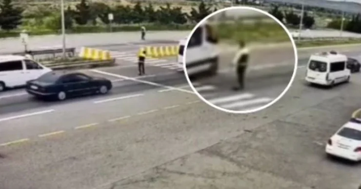 Sprinter sürücüsü polisdən belə qaçdı VİDEO