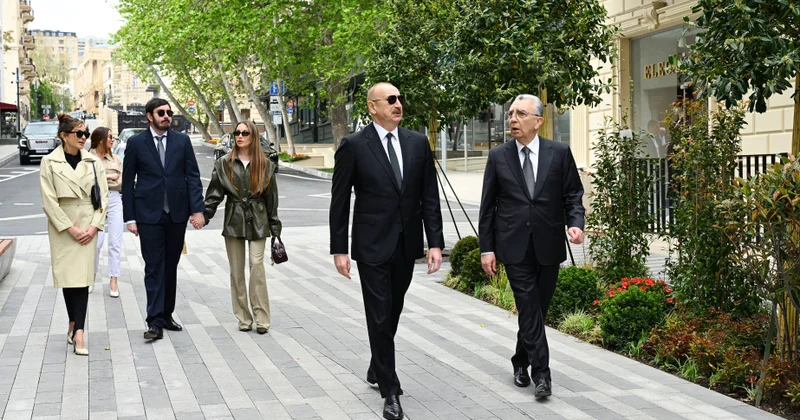 Prezidentlə ailəsi İslam Səfərli küçəsinin açılışında Foto