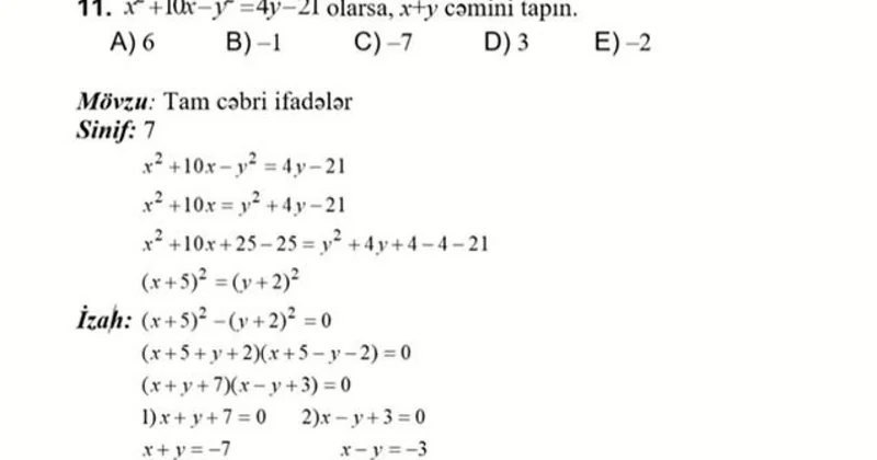 Bu sual abituriyentlərin xeyrinə hesablanacaq VİDEO
