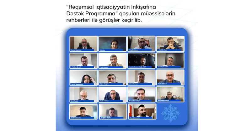 “Rəqəmsal İqtisadiyyatın İnkişafına Dəstək Proqramı”: yol xəritələrinin icrası üzrə görüşlər yekunlaşıb