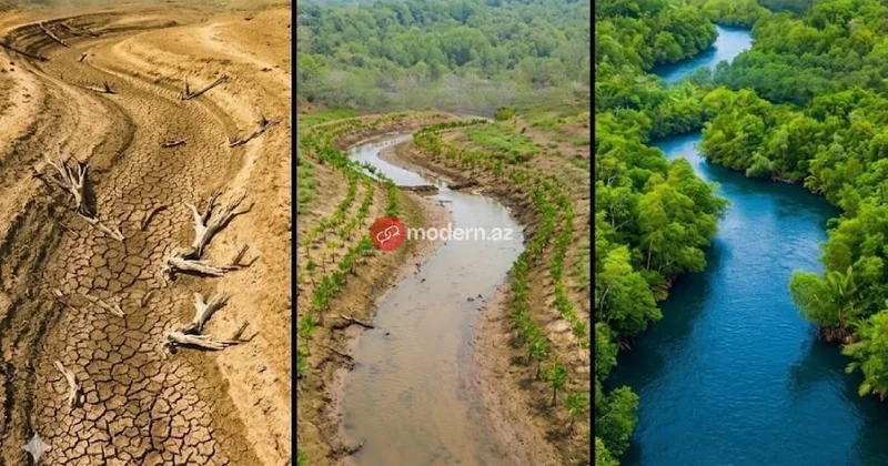 Bir vaxtlar coşan çaylar bu gün can verir FOTOLAR