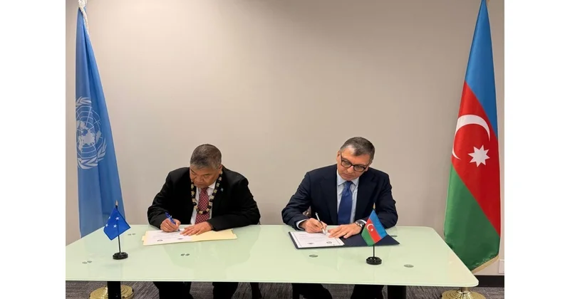 Azərbaycanla Mikroneziya Federativ Ştatları arasında diplomatik əlaqələr yaradılıb FOTO