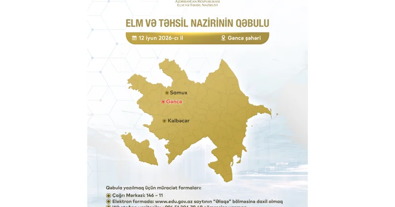 Elm və təhsil nazirinin Gəncədə vətəndaş qəbuluna qeydiyyatı başlandı