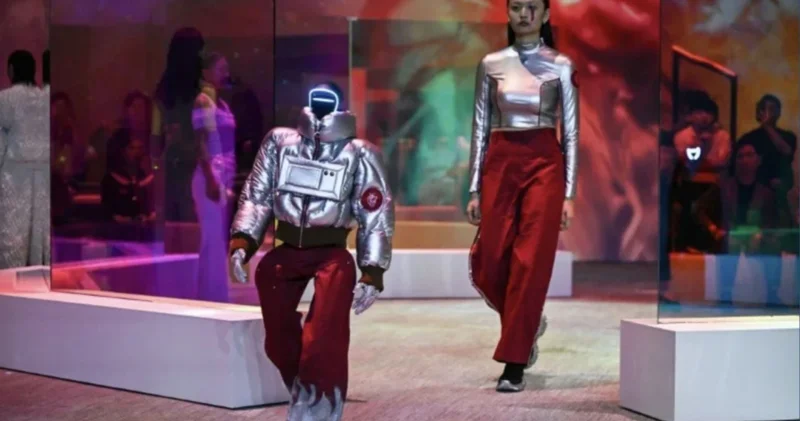 Robotlar qızlarla birgə podiuma çıxdılar, moda nümayiş etdirdilər