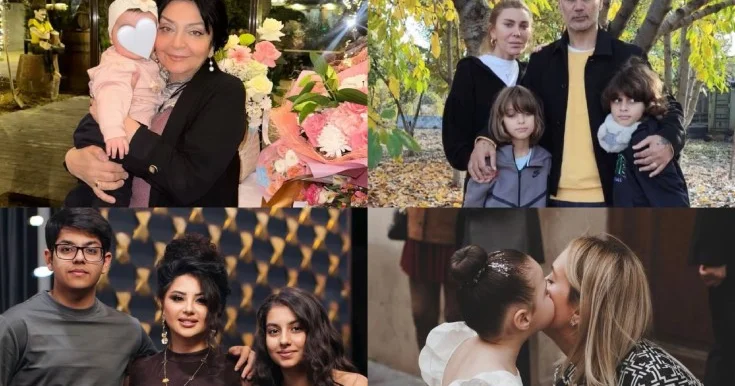Bayram günü övladları ilə görüntülər paylaşdılar