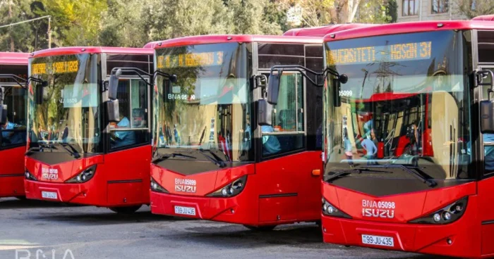 Bakıda iki marşrut xəttinə yeni avtobuslar buraxılıb