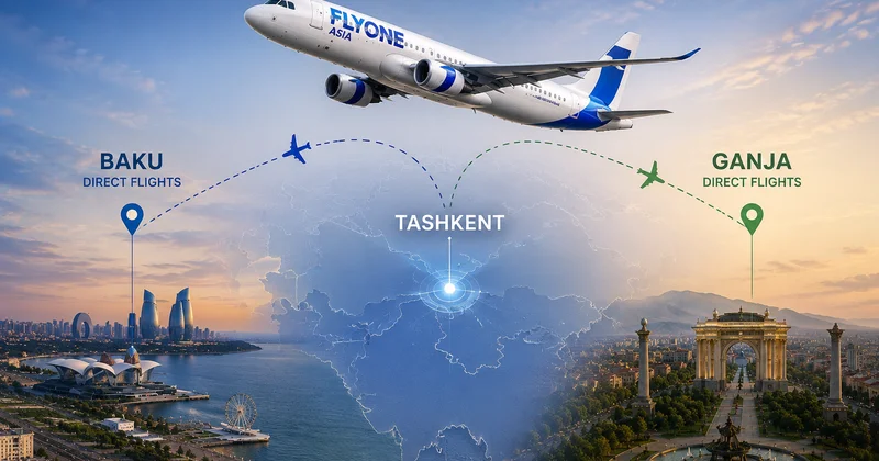 Авиакомпания FLYONE Asia начала выполнение регулярных рейсов в аэропорты Баку и Гянджи
