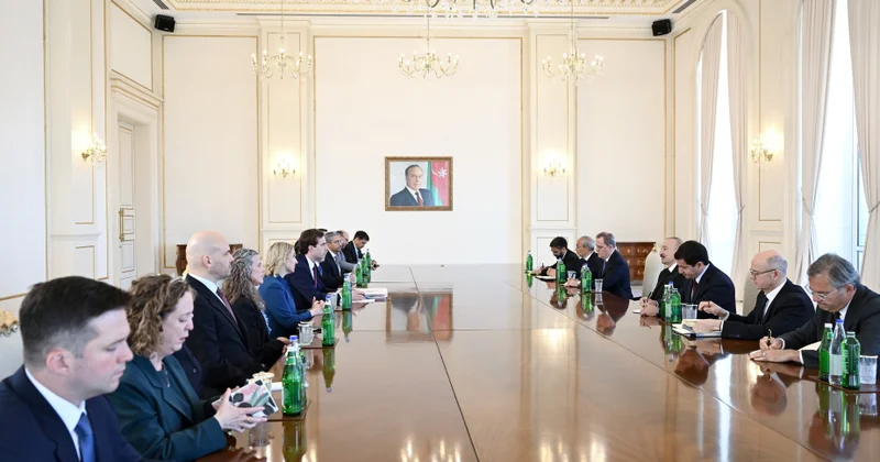 Prezident İlham Əliyev ABŞ Dövlət katibinin iqtisadiyyat, enerji və biznes məsələləri üzrə köməkçisinin başçılıq etdiyi nümayəndə heyətini qəbul edib