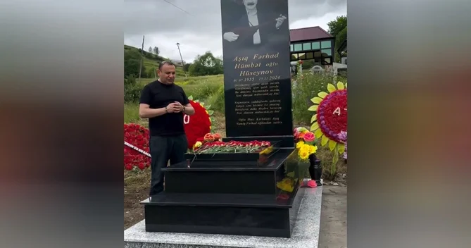 Atasının qəbrini ziyarət edən Namiq Fərhadoğlu ona verdiyi sözü tuta bilməyib