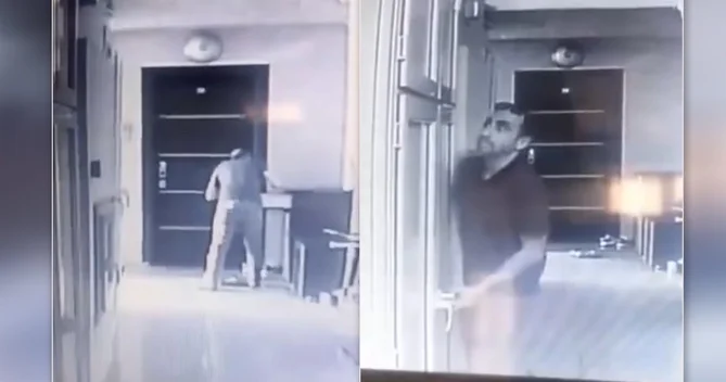 Bakıda naməlum kişi binanın blokunda sakinlərə qorxulu anlar yaşatdı GÖRÜNTÜLƏR