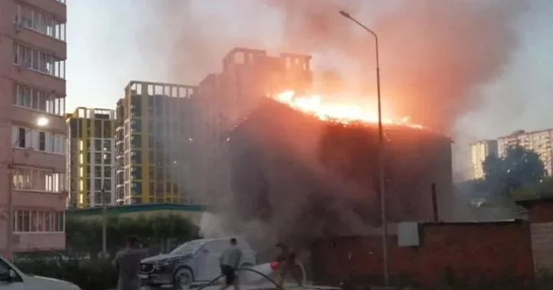 Атака на Ижевск: Вспыхнул пожар видео