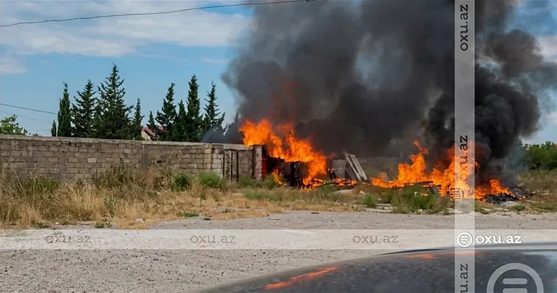 В Баку вспыхнул пожар на открытой местности ВИДЕО