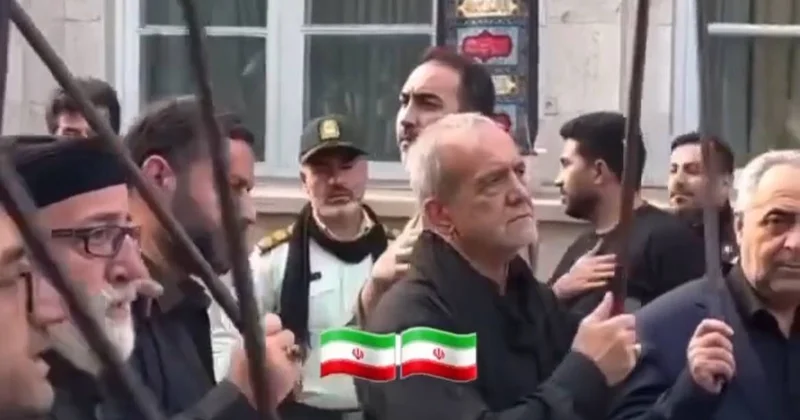 Pezeşkian əzadarlıq mərasimində iştirak etdi VİDEO