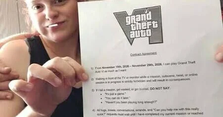 Фанат GTA VI подписал с женой необычный договор перед релизом игры