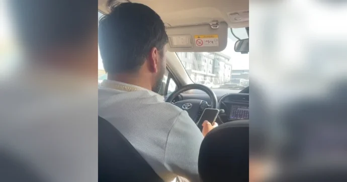 Koroğludan Xırdalana kimi telefonla oynayan taksi sürücüsü VİDEO