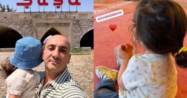 Nicat qızı ilə Şuşada Fotolar