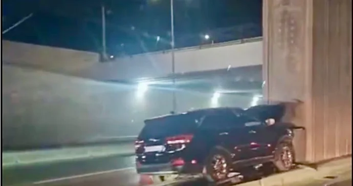 Bakı Sumqayıt yolunda “KIA” körpü dayağına çırpıldı VİDEO