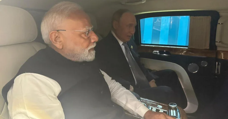 Путин и Моди около часа побеседовали тет а тет в автомобиле