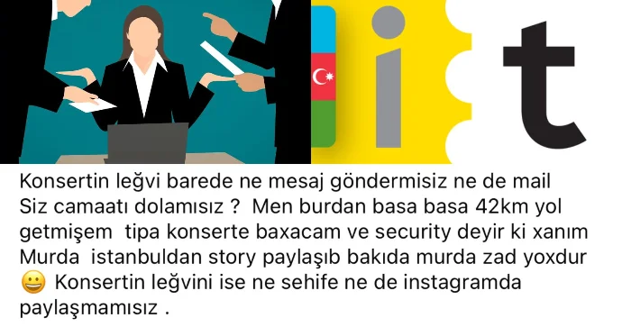 Məşhur bilet şirkəti ləğv olunan konsertlərlə bağlı məlumat vermir? “iTicket”dən narazılıq FOTO