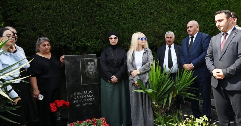 Milli Qəhrəman Kazımağa Kərimovun 75 illik yubileyi məzarı başında qeyd olunub
