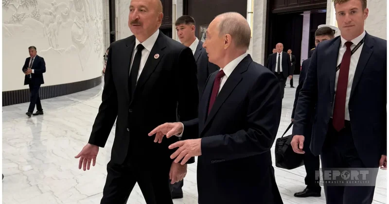 İlham Əliyev Bişkekdə Vladimir Putinlə ayaqüstü görüş keçirdi KONKRET