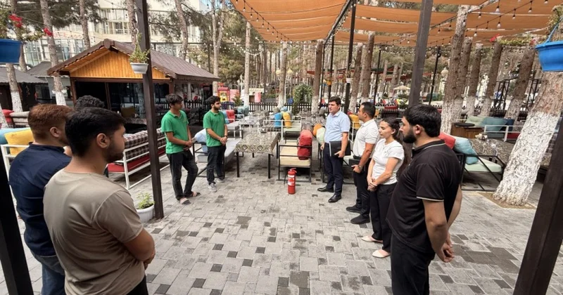 Fövqəladə hallarda davranış qaydaları barədə tədbirlər keçirilib