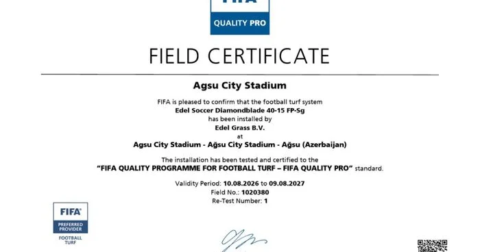 Ağsu stadionu beynəlxalq oyunlara ev sahibliyi edə bilər