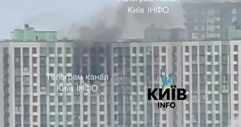 Şahed dronu Kiyevdə 16 mərtəbəli yaşayış binasına çırpıldı VİDEO