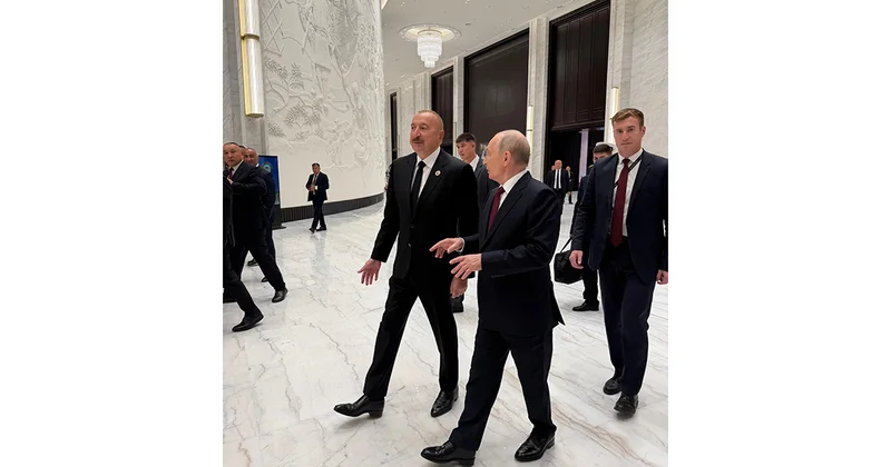 Prezident İlham Əliyevlə Vladimir Putin Bişkekdə ŞƏT sammiti çərçivəsində söhbət ediblər FOTO VİDEO