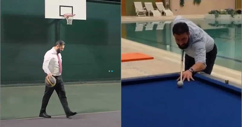 Basketboldan bilyarda Suriya prezidenti məharətini nümayiş etdirdi