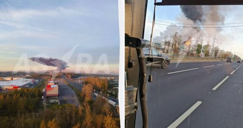 Rusiyanın ən böyük neft emalı zavodlarından biri yanır