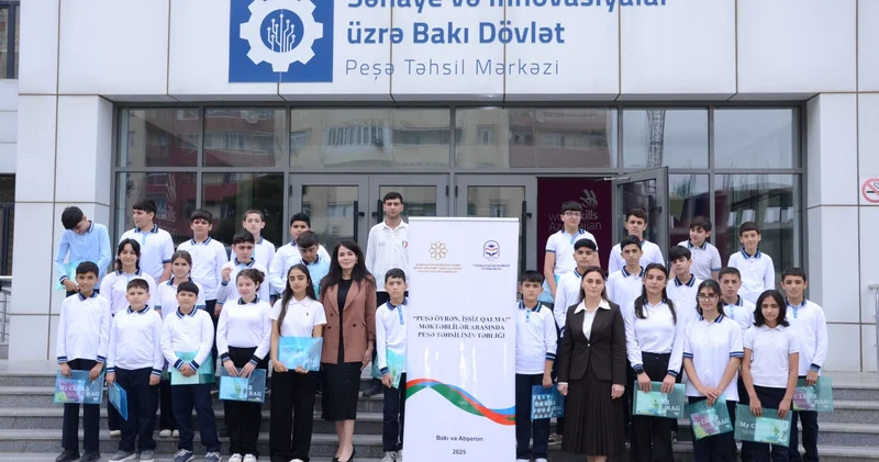 Şagirdlərin peşə məktəbinə ekskursiyası təşkil edilib FOTOLAR