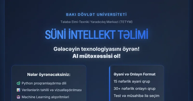 BDU tələbələri üçün süni intellekt təlimi keçiriləcək