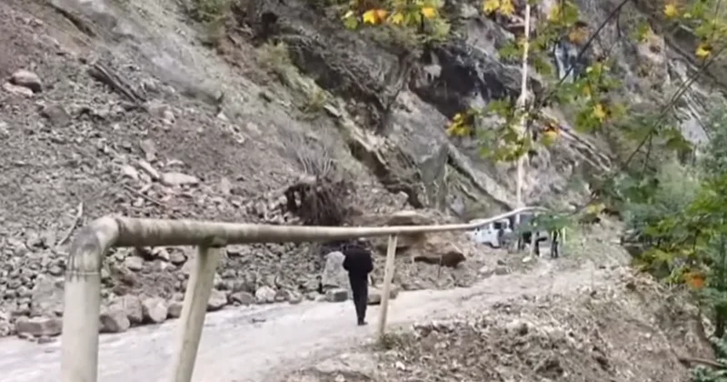Дорога в Хыналыг оказалась парализована из за ЧП ВИДЕО