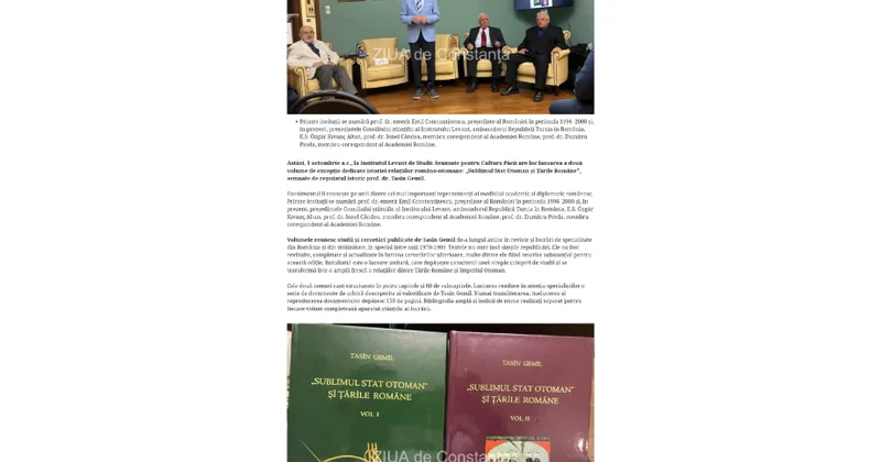 Rumıniyada professor Tasin Cəmilin Osmanlı tarixinə həsr edilən yeni kitabı təqdim olunub