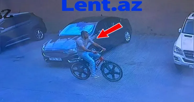 Bakıda velosiped oğrusu KAMERALARA DÜŞDÜ