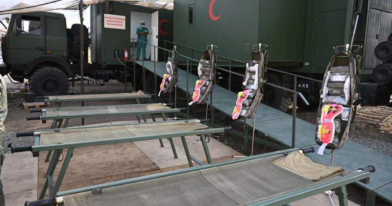 “Birliyin Gücü 2026” təlimi çərçivəsində media nümayəndələri səhra hospitalı ilə tanış olublar
