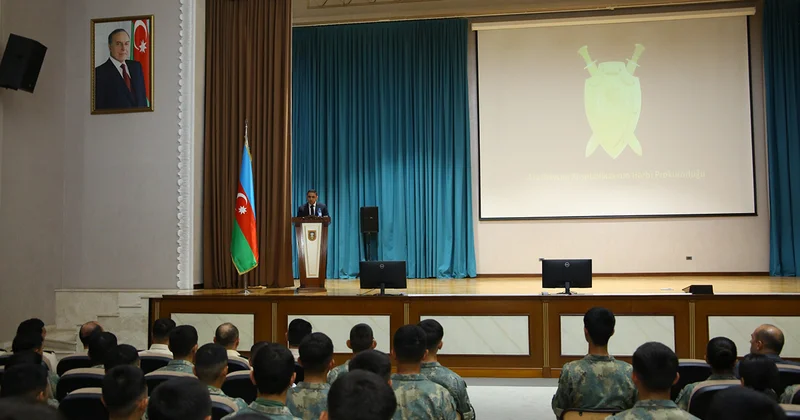 Hərbi Prokurorluğun rəhbərliyi yeni kursantlarla görüşdü Fotolar