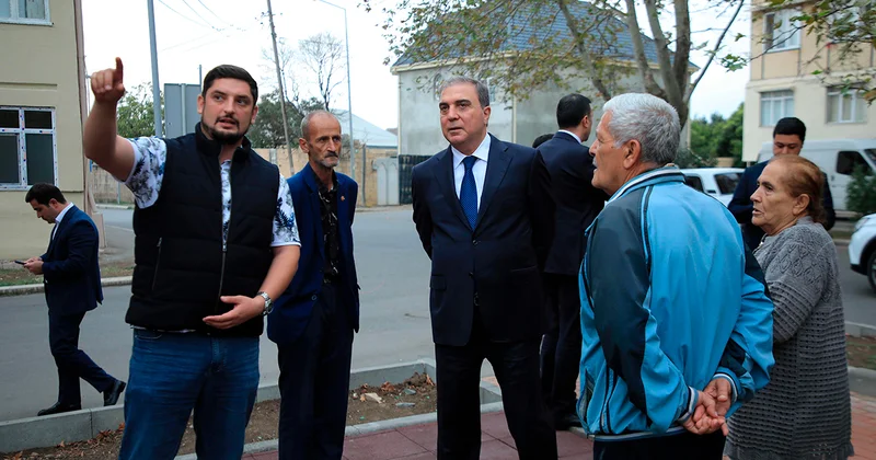 Niyazi Bayramov abadlıq işlərinə baxış keçirdi Fotolar