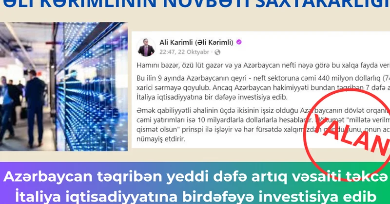Əli Kərimlinin növbəti saxtakarlığı belə ifşa edildi